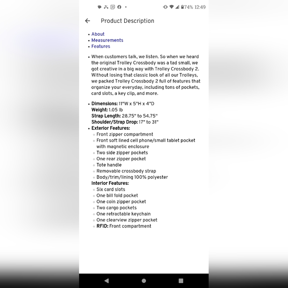 Lug Trolley 2 Crossbody Bag - Picture 7 of 8